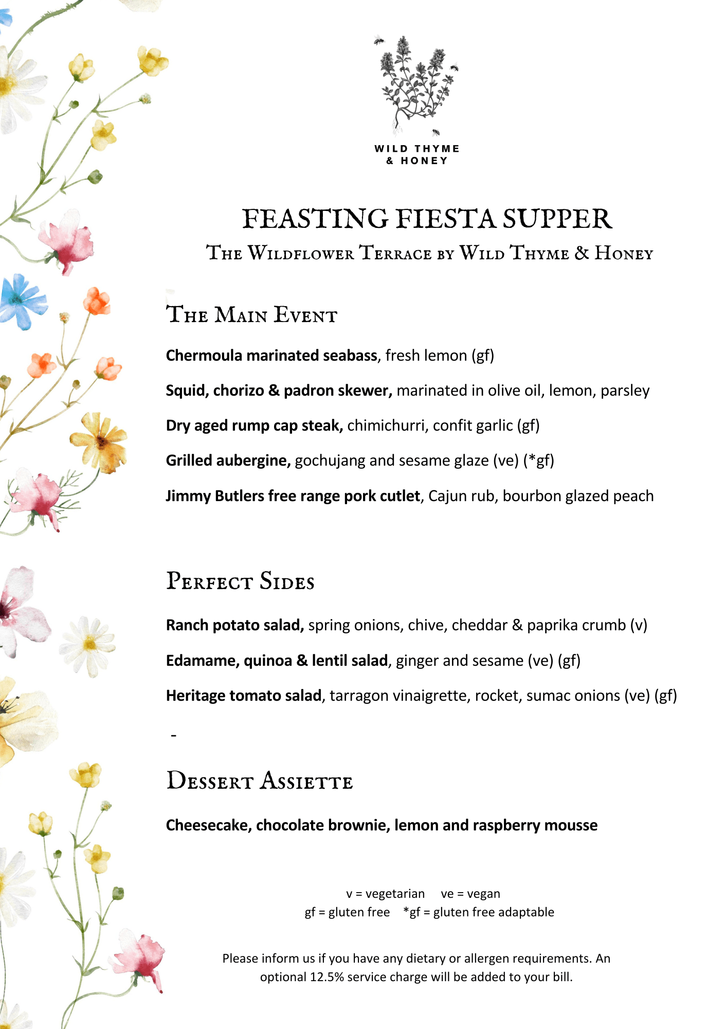 feasting fiesta supper menu